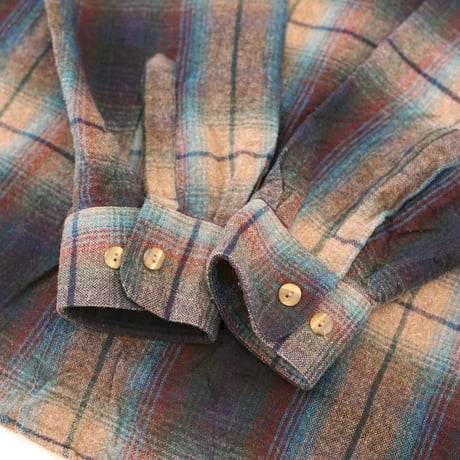 Vintage Ombre Plaid Wool Shirt