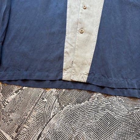 Nat Nast 50s Style Open Collar Silk L/S Shirt