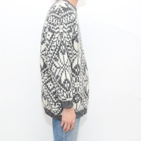 Benetton Shetland Wool Knit Sweater Made In Italy