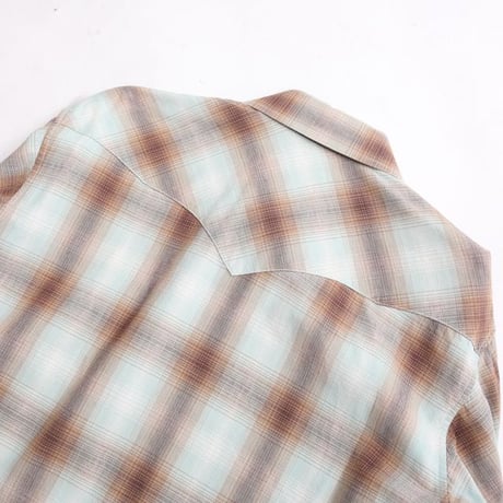 Ombre Plaid Western Shirt