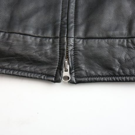 Double Zip Black Lamb Leather Jacket