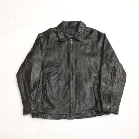 Black Leather Jacket Loose Silhouette