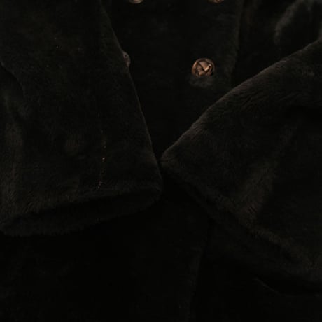 Black Fake Fur Coat