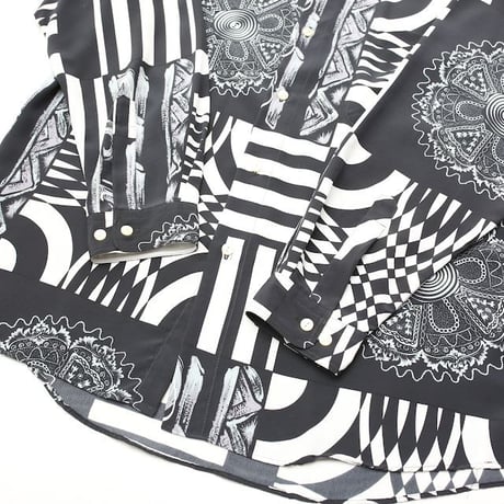 Geometric Pattern L/S Shirt