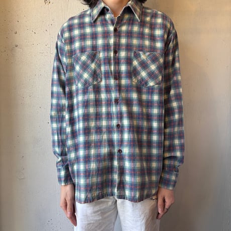 80s Dickies Print Flannel Plaid Shirt