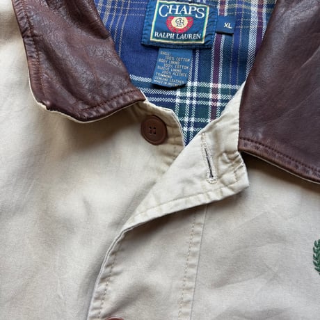 Chaps Ralph Lauren Leather Collared Jacket