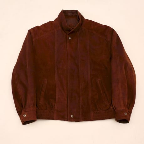 Layered Gimmick Suede Leather Jacket