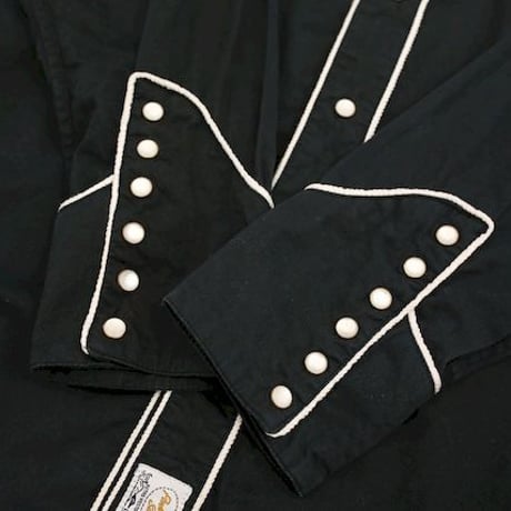 Black Embroidery Western Shirt