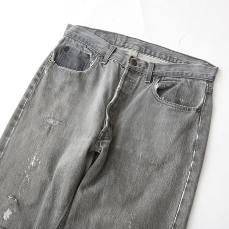 80s Levi's 501 "Yarn-dyed" Black Denim Pants