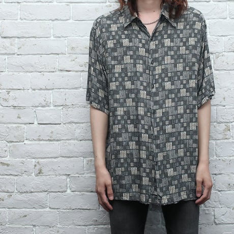 レーヨン 総柄シャツ Rayon S/S Shirt