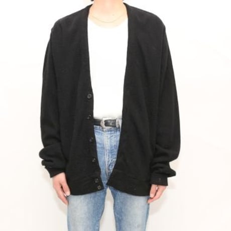Jantzen Acryl Knit Cardigan Black MADE IN USA
