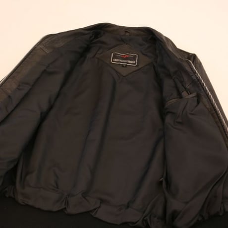 Black Rib Leather Jacket