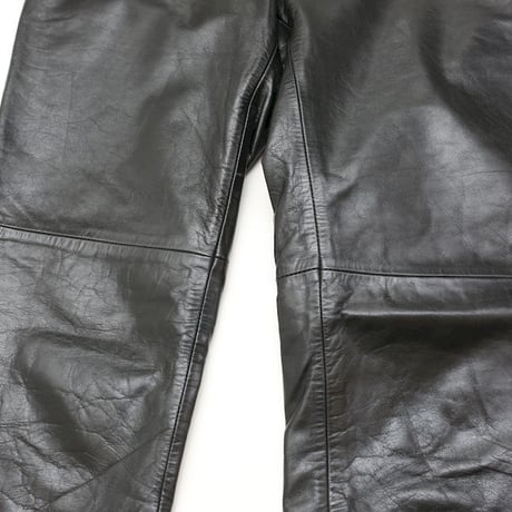 GAP Black Leather Flared Pants