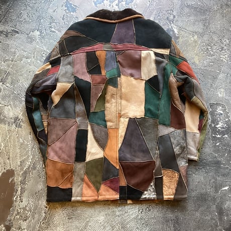 Patchwork Mouton Jacket