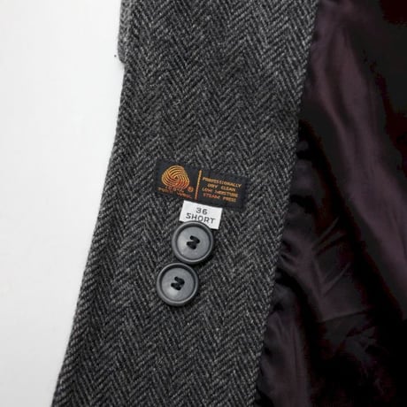 LONDON FOG Herringbone Wool Coat MADE IN USA