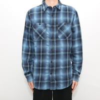 Ombre Plaid Cotton Flannel Shirt