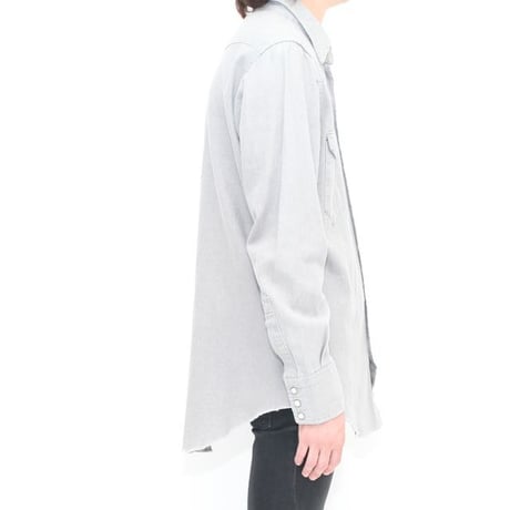 Wrangler Gray Denim Western Shirt