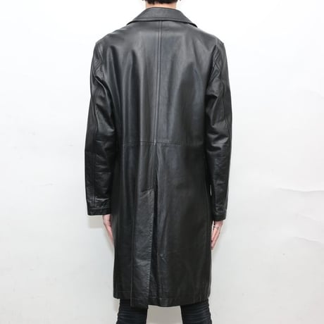 DKNY Black Leather Coat