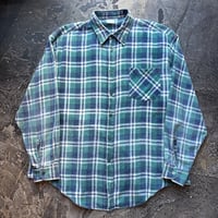 Euro Vintage Plaid Print Flannel Shirt