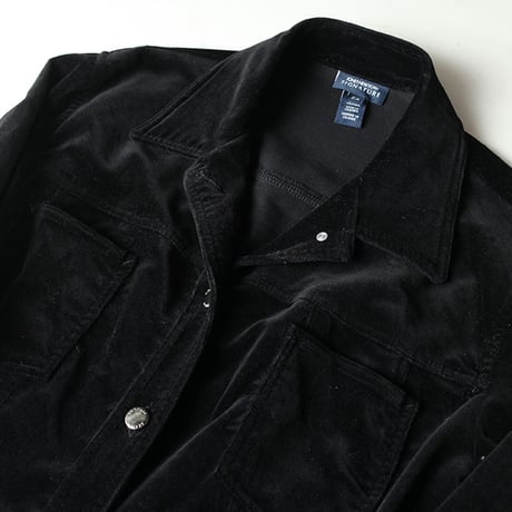 Black Velvet Trucker Type Jacket