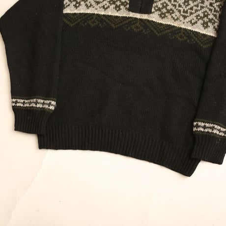 Nordic Pattern Wool Knit Sweater