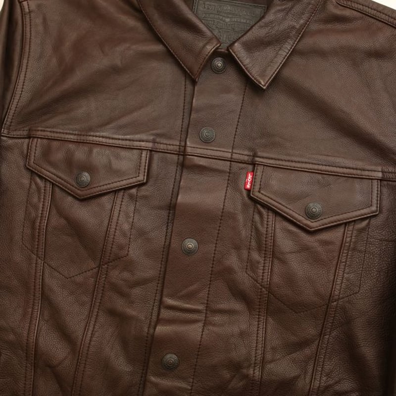 Levi's Leather Trucker Jacket 
