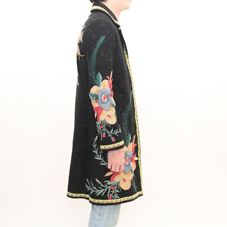 Embroidery Wool Coat