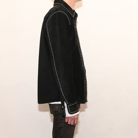 Black Suede Shirt Jacket