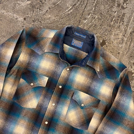 70s Pendleton Wool Western Shirt "HIGH GRADE WESTERN WEAR"