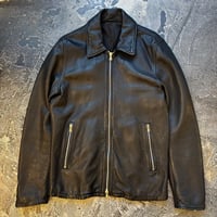 Double Zip Black Leather Jacket