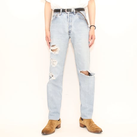 Levi's 501 Damage Denim Pants  MADE IN USA