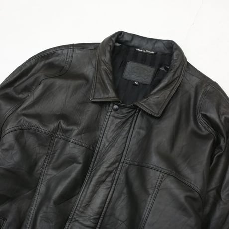 Black Lamb Leather Jacket Loose Silhouette