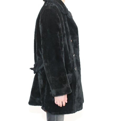 Black Fake Fur Coat