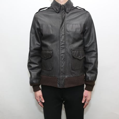 A-2 Type Dark Brown Leather Jacket