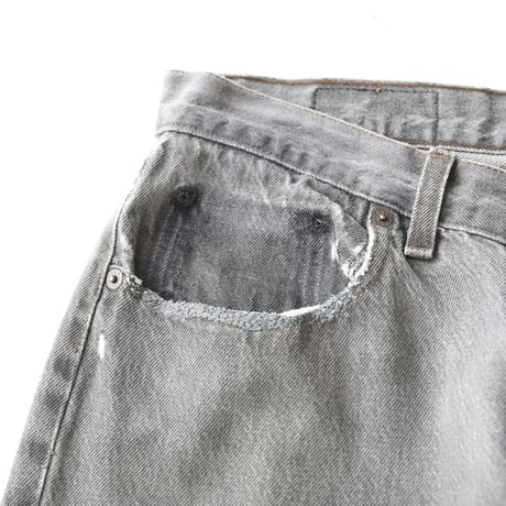 80s Levi's 501 "Yarn-dyed" Black Denim Pants