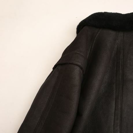 Vintage Black Mouton Jacket
