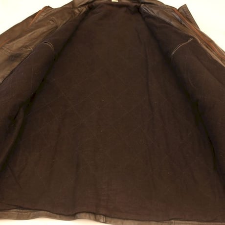 Black Leather Hooded Coat