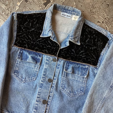 Patchwork & Bijou Design Denim Jacket