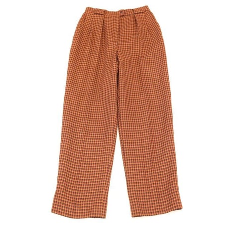 Hound's Tooth Pattern Pleats Design Pants