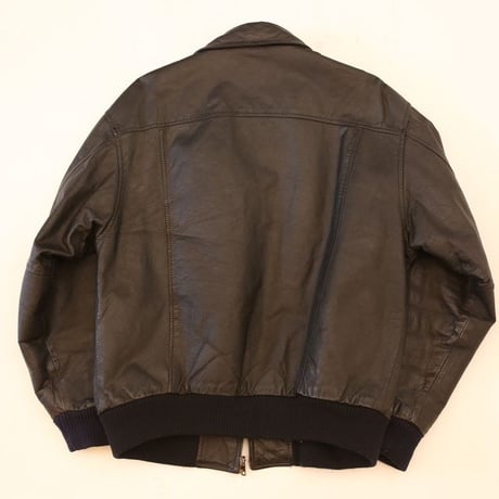 Black Rib Leather Jacket