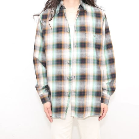 Ombre Plaid Cotton Shirt MADE IN CANADA