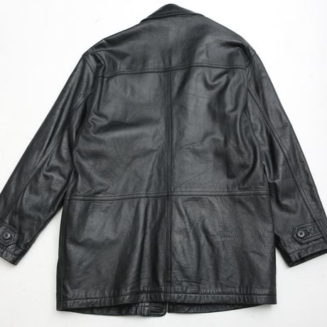 Black Leather Half Coat