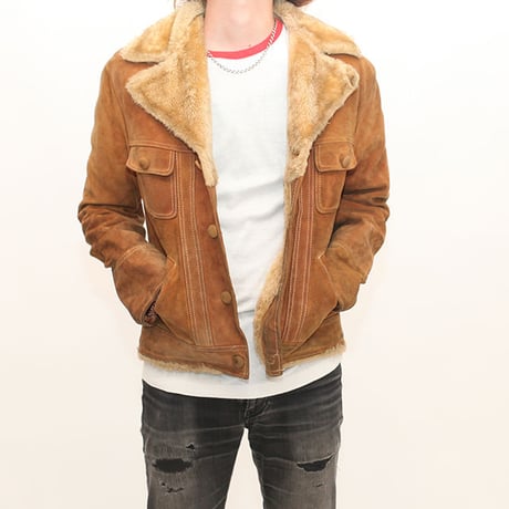 Vintage Suede Boa Jacket