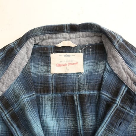 Ombre Plaid Cotton Flannel Shirt