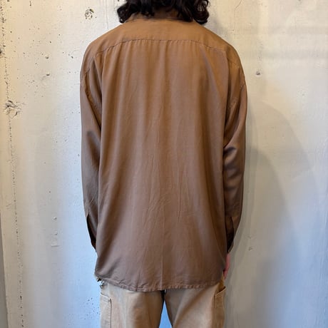 Open Collar Silk L/S Shirt
