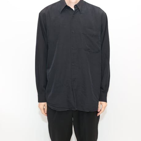 All Silk Black  L/S Shirt