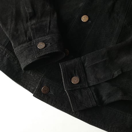 Black Suede Trucker Jacket