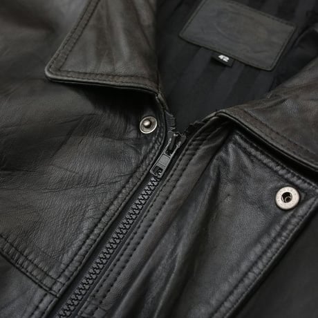 Black Lamb Leather Jacket Loose Silhouette