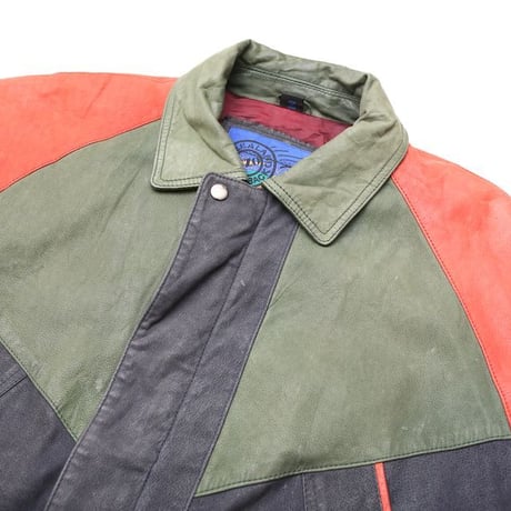 Multi Color Leather Jacket