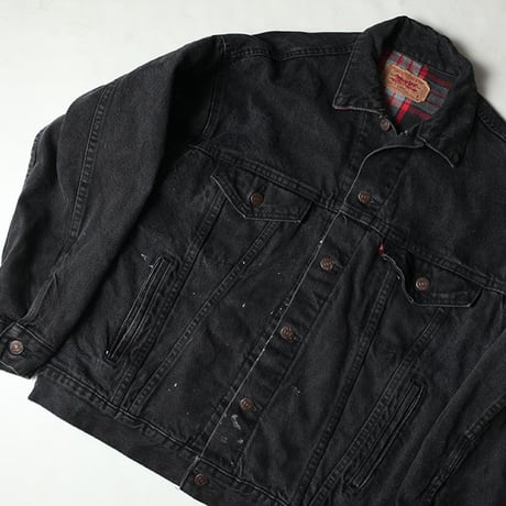 Vintage Levis Black Denim Trucker Jacket
